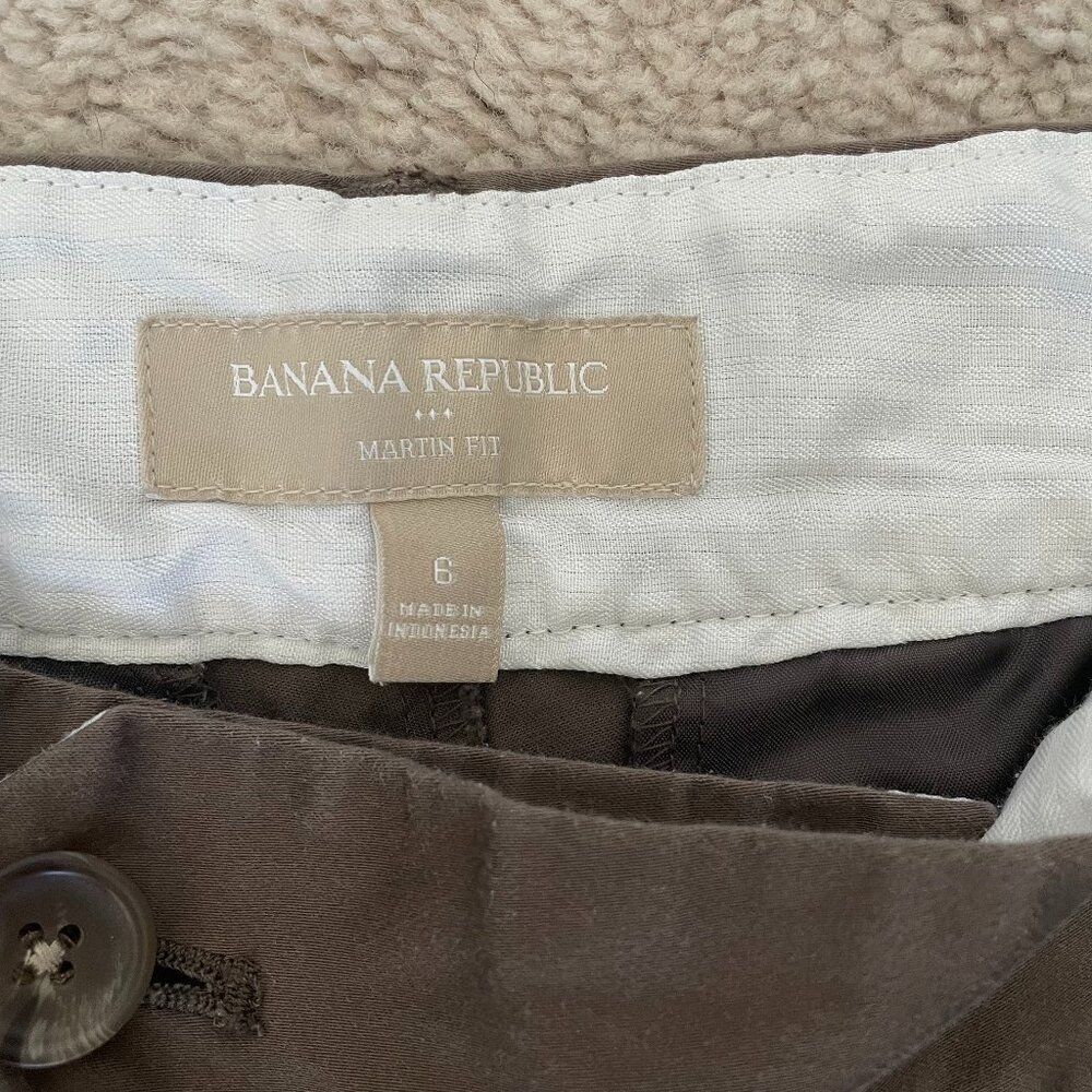 Banana Republic Women’s Chino Shorts Size 6 Tan Khaki Flat Front Casual Summer S - Picture 4 of 10